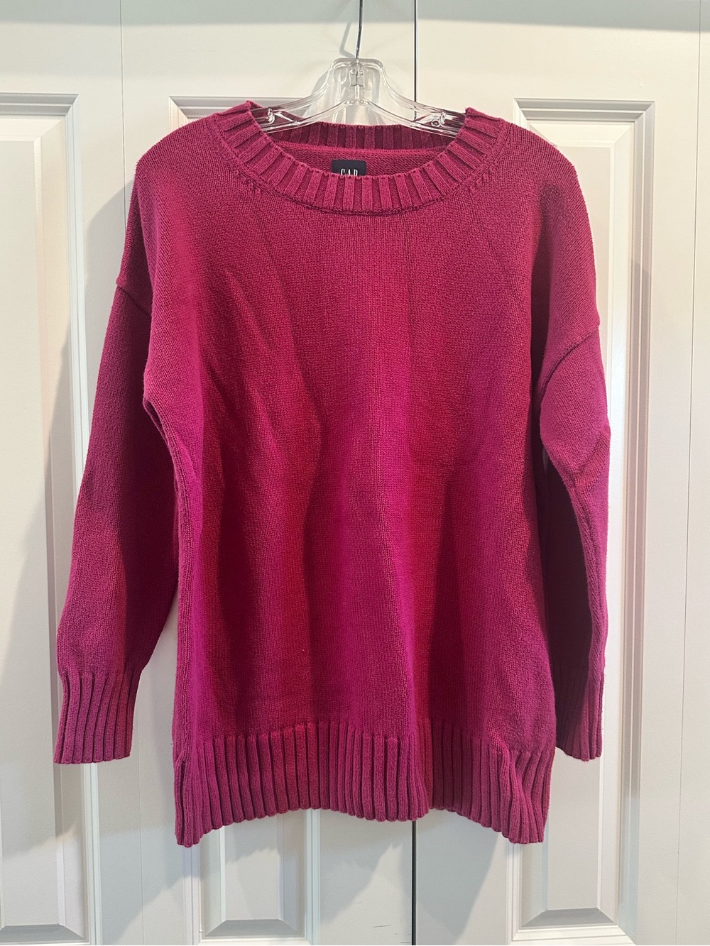 GAP Women's Crewneck Maternity Sweater in Berry Pink